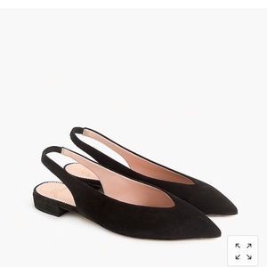 J. Crew black Suede Slingback sz 7.5